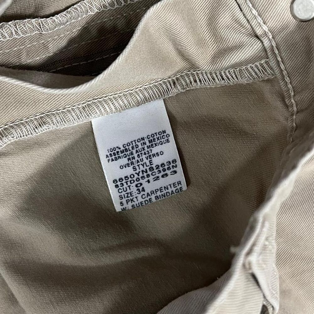 Ralph Lauren carpenter shorts Size 32 Embroidered leather tab Baggy wide leg y2k - Picture 2 of 7
